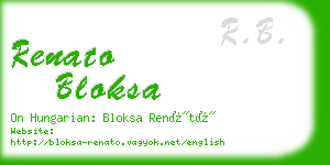 renato bloksa business card